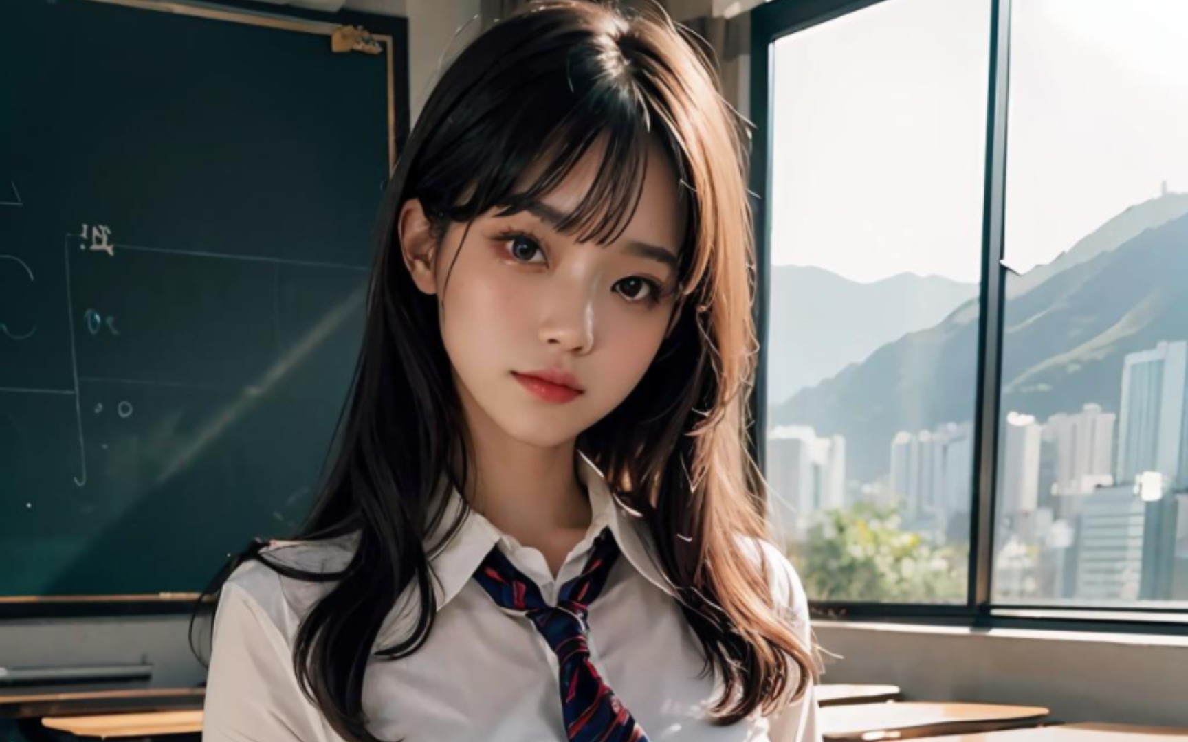 ai绘画:穿jk制服的小姐姐