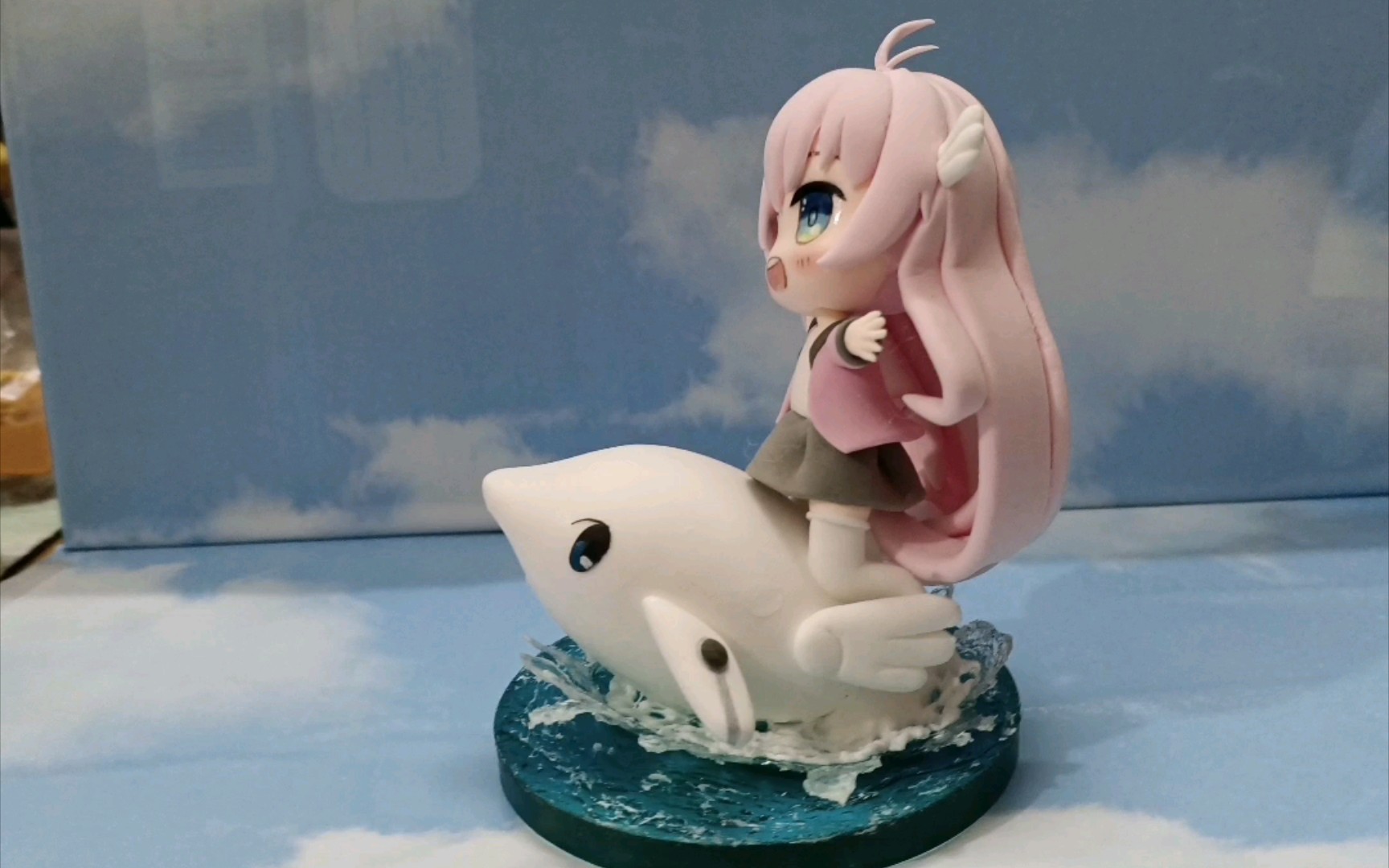 虚拟主播小海豚的粘土人诞生了