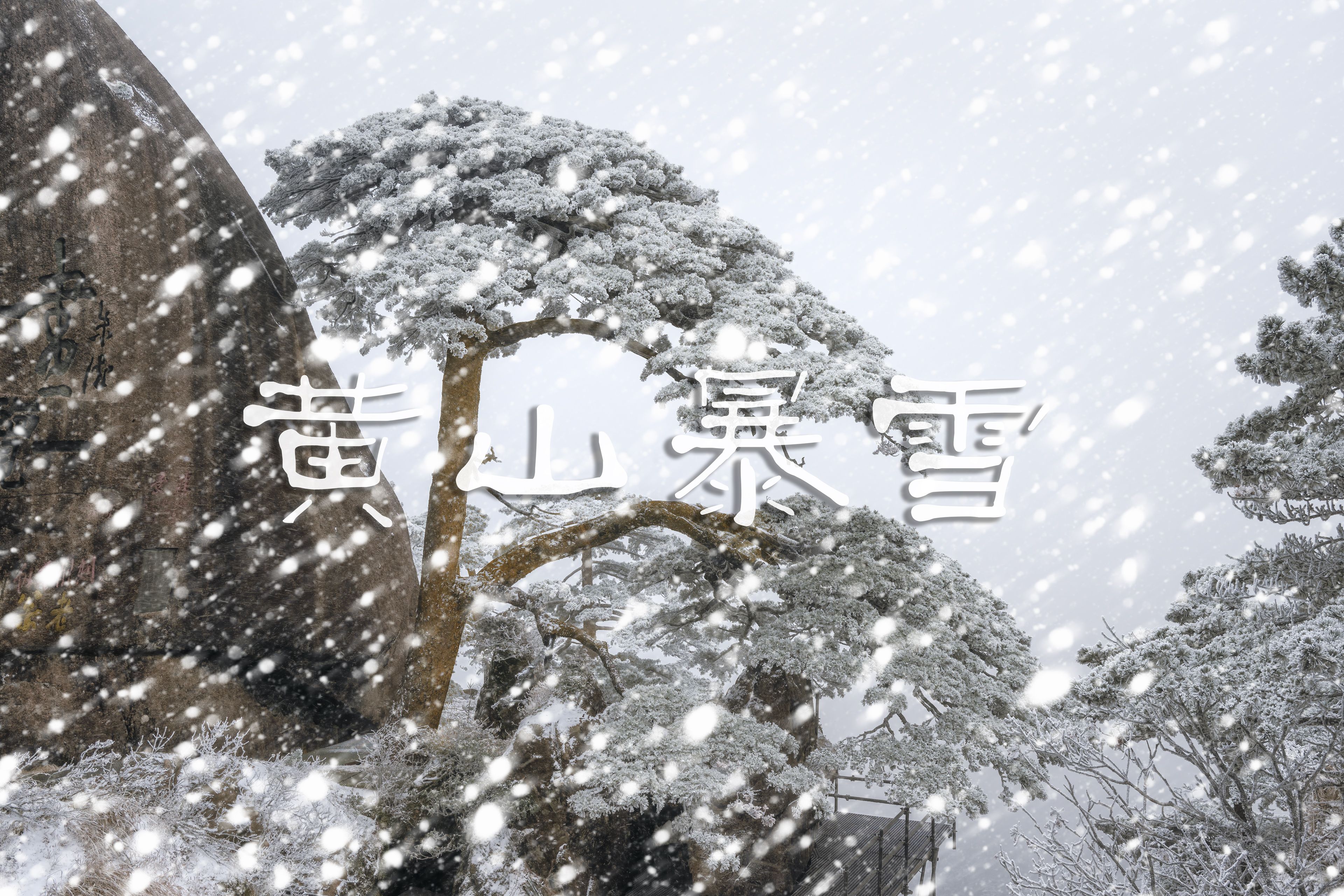 [图]大雪纷飞的黄山｜ -18 ℃的绝望 ｜我终于登高冰封崖壁仙境