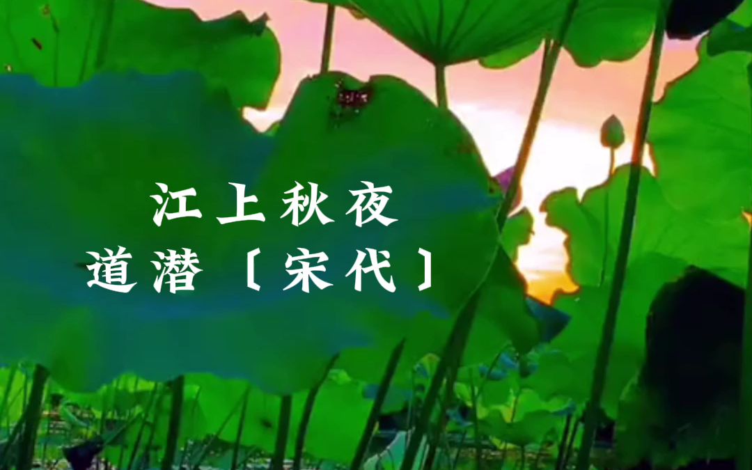 江上秋夜,楼头夜半风吹断,月在浮云浅处明.哔哩哔哩bilibili