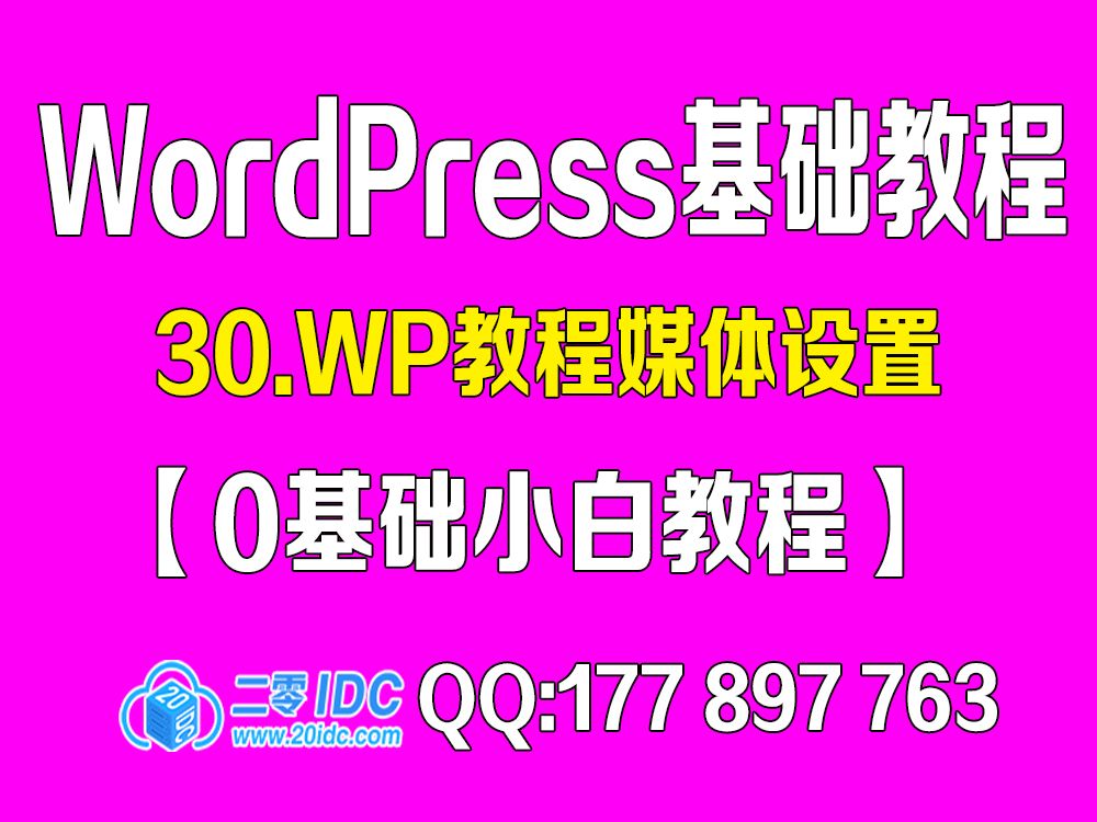 30.WordPress教程媒体设置【0基础教程】哔哩哔哩bilibili