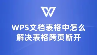 WPS专业讲师教你如何解决表格跨页断开问题！