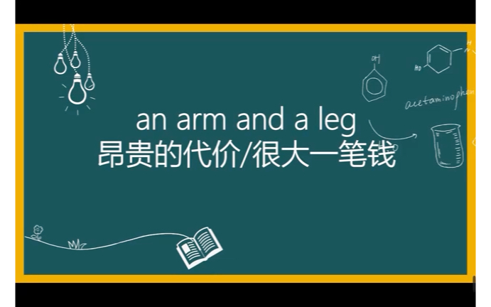 an arm and a leg是什么意思?一分钟学一个知识点哔哩哔哩bilibili