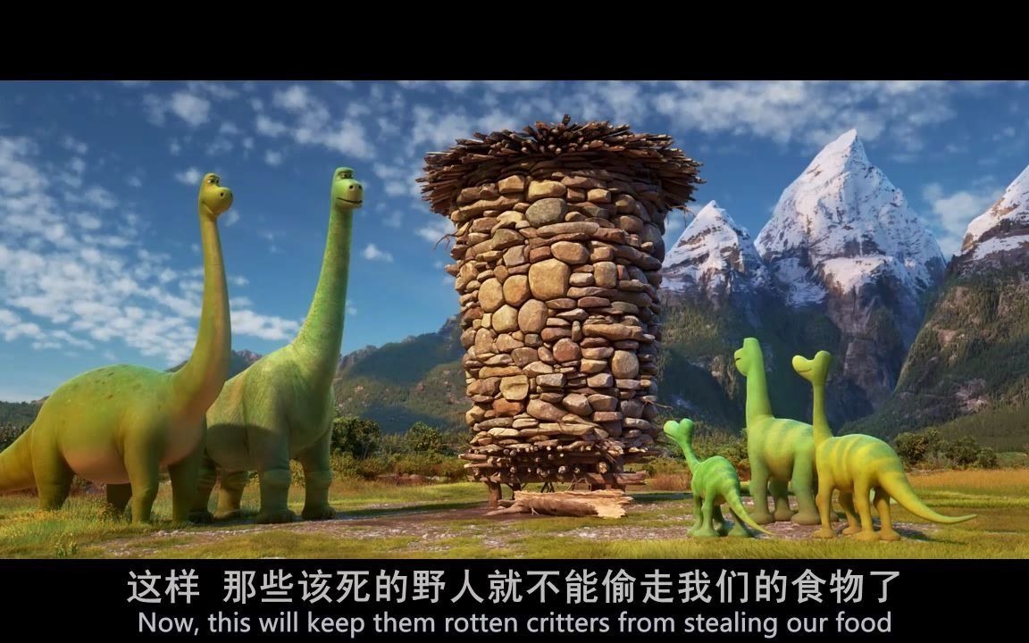 恐龙当家英语动画配音素材中英字幕