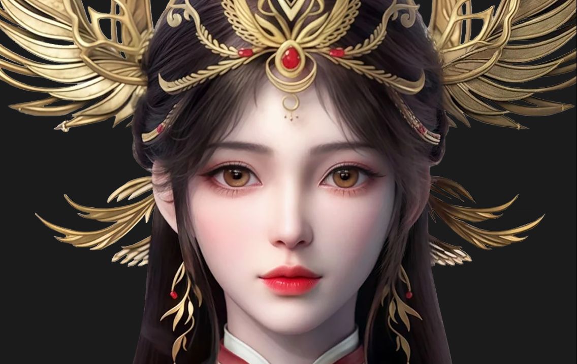 国漫天花板系列!完美世界“火灵儿”嫁衣模型制作,zbrush零基础新手雕刻教程,次世代游戏动漫模型制作哔哩哔哩bilibili