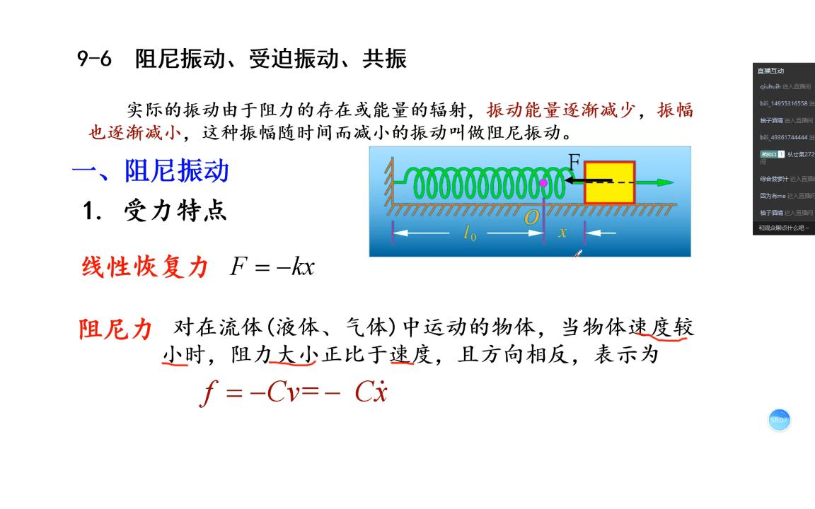 大学物理第六章阻尼振动受迫振动共振哔哩哔哩bilibili