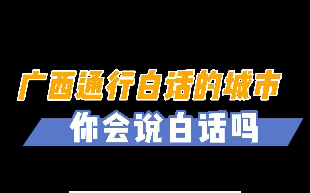 广西可以通行白话的城市,你会说白话不哔哩哔哩bilibili