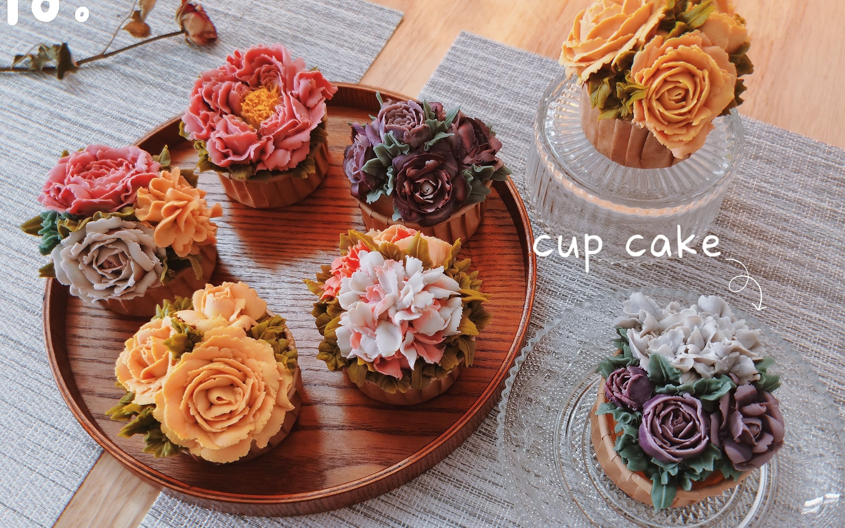 蛋糕vlog森系少女心纸杯蛋糕五月伊始雨中的聚会豆沙裱花今日糖分已