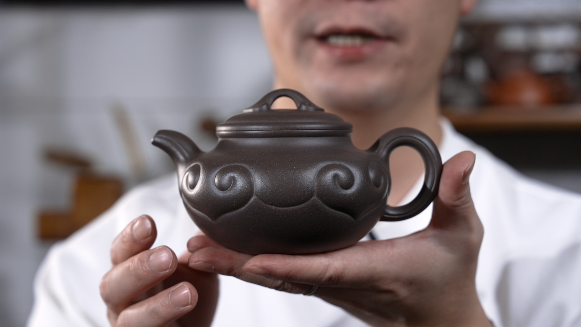 宜兴名家紫砂壶茶具原矿青灰段泥全手工精工如意仿古壶