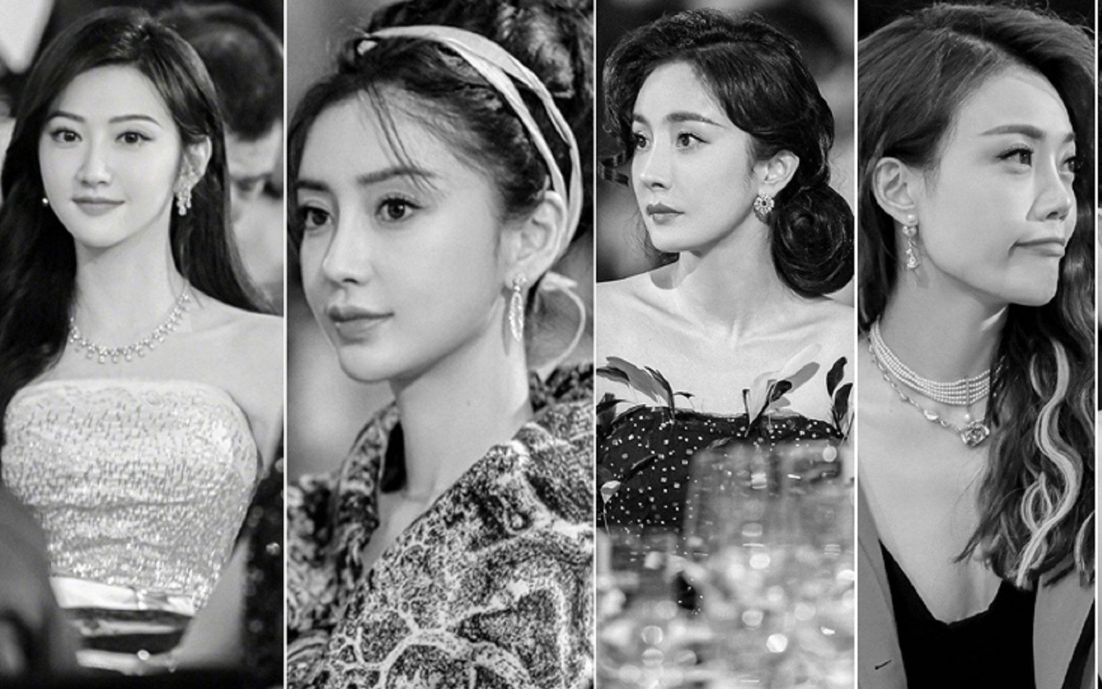 时尚芭莎慈善晚宴内场照氛围感拉满 baby杨幂景甜等比美