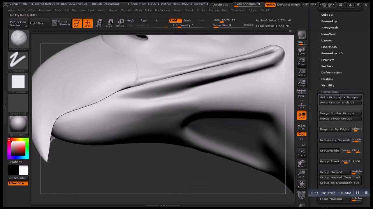 Eagle Sculpting TimeLapse Zbrush(雕刻老鹰)哔哩哔哩bilibili