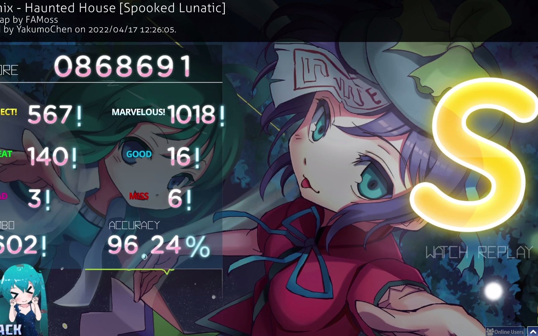 [图]【osu!mania】sv 3.24星 Haunted House - cYsmix 96.24%