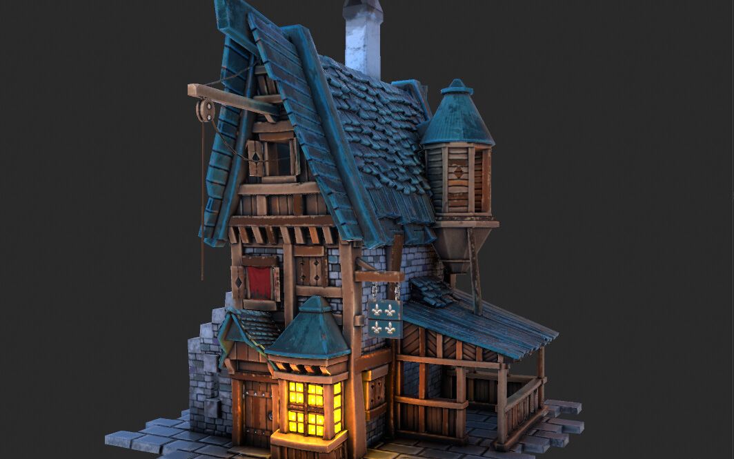 3d模型制作教程上,教你简单入手房子的细节