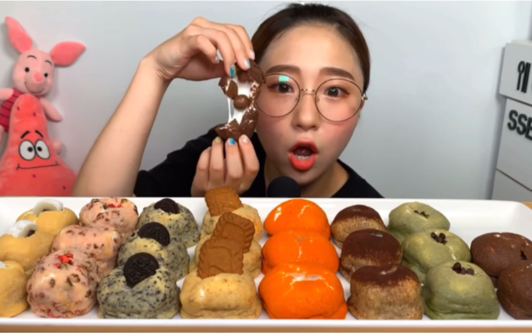 潶井猫油管韩国吃播小姐姐咀嚼音食音声控吃播吃小甜品