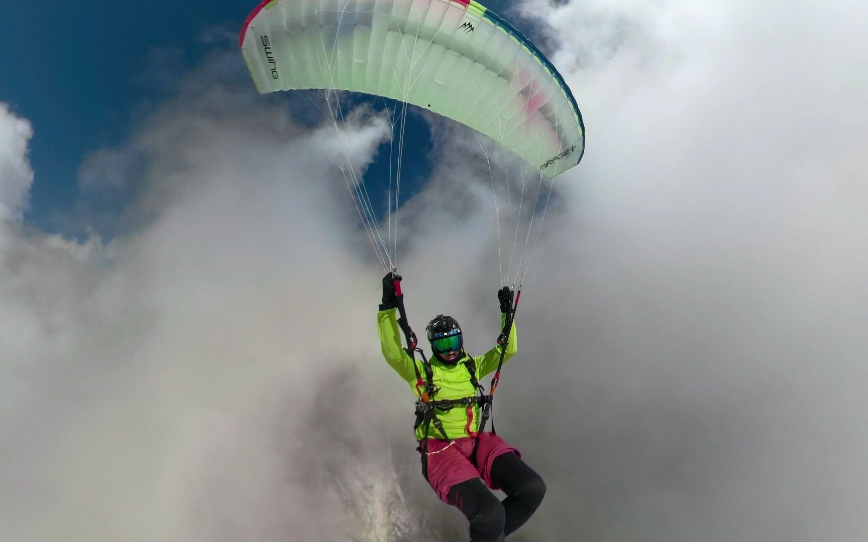 滑翔伞:gopro fusion 云中冲浪