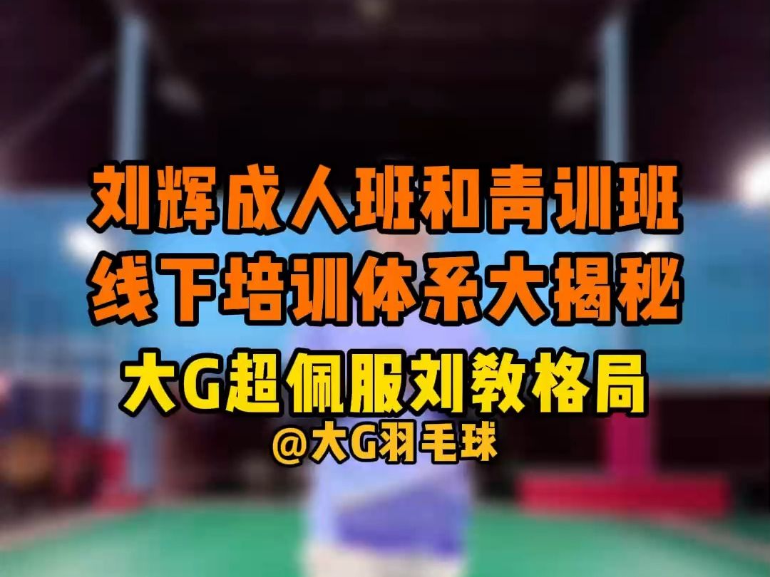 刘辉成人班和青训班线下培训体系大揭秘!大G超佩服刘教格局 啥也不说了 想了解线下培训或网课请关注刘辉羽毛球并私信哔哩哔哩bilibili