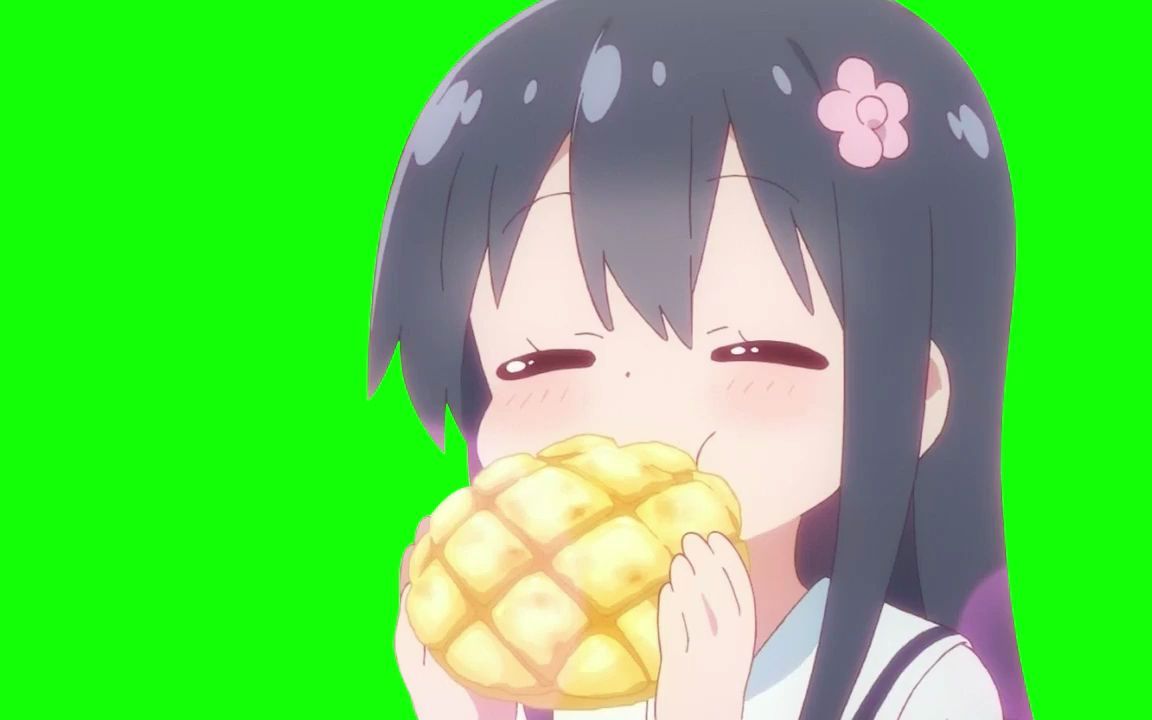 大口吃菠萝包的小花gb素材集