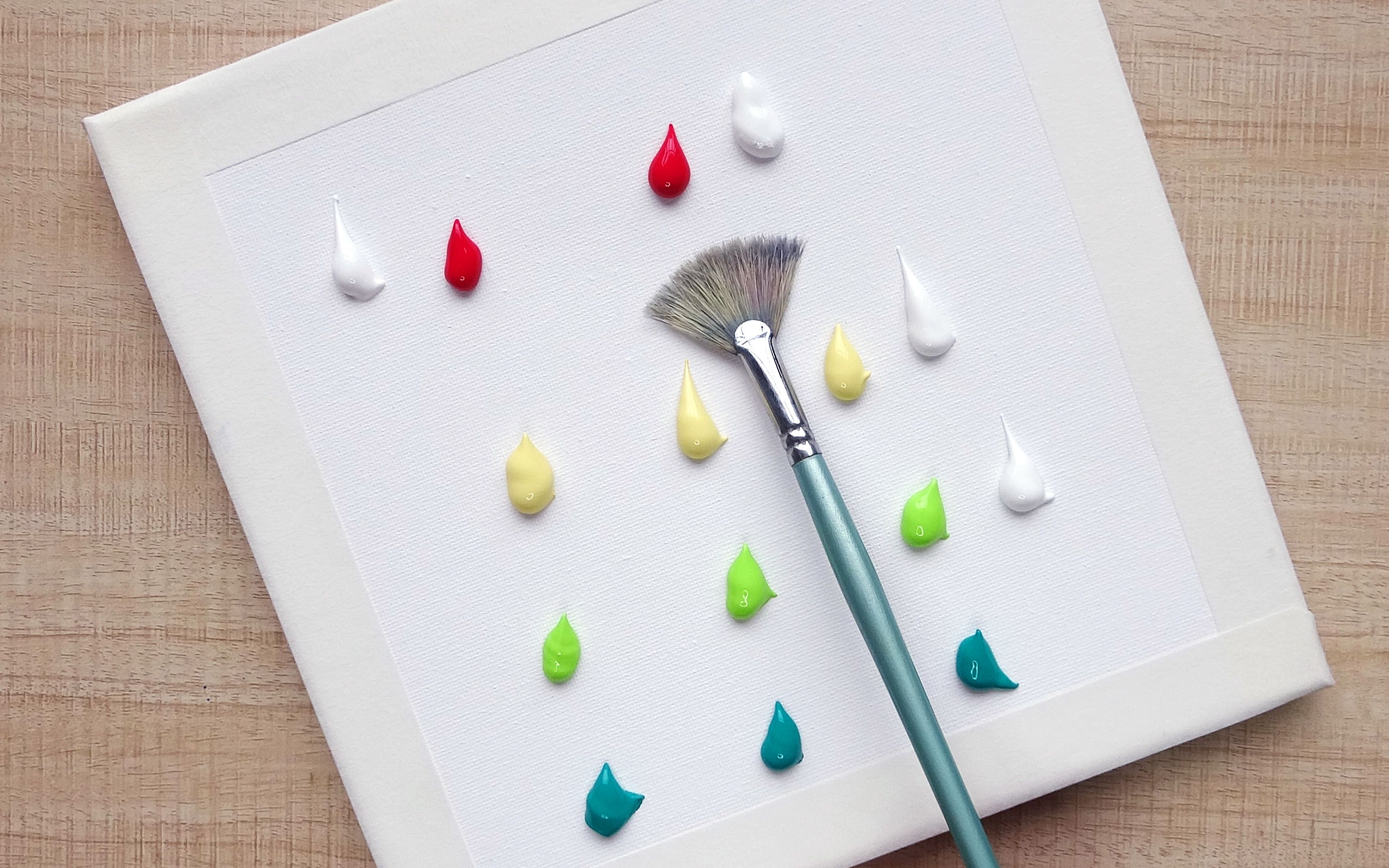 先挤15坨颜料出来寥寥数刷子后1幅唯美风景画就诞生啦