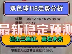 下载视频: 双色球117期成功登顶5+1追击7连红，1点赞投币留下118抄作业