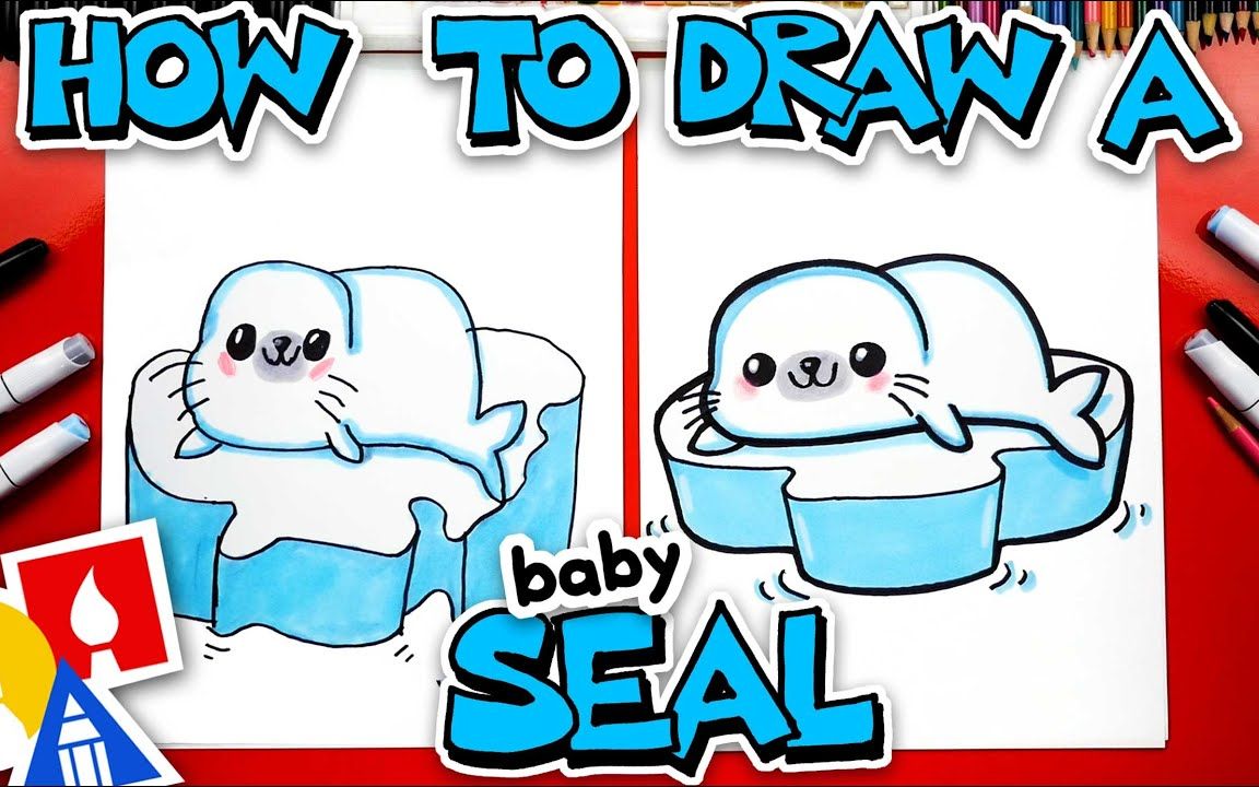 【绘画】5分钟教你如何画Q版小海豹 Baby Seal!哔哩哔哩bilibili