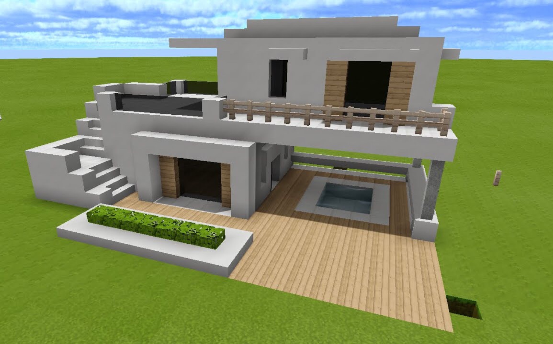 rollii我的世界小型现代风格别墅建造教程