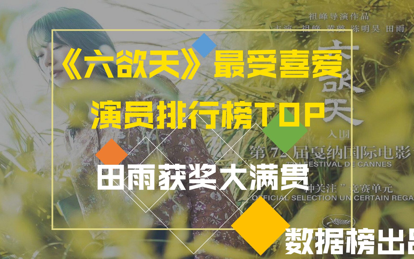 [图]《六欲天》观众最爱演员排行榜，田雨获奖大满贯，你认可么？，排名你认可么？萌新UP主不做标题党！