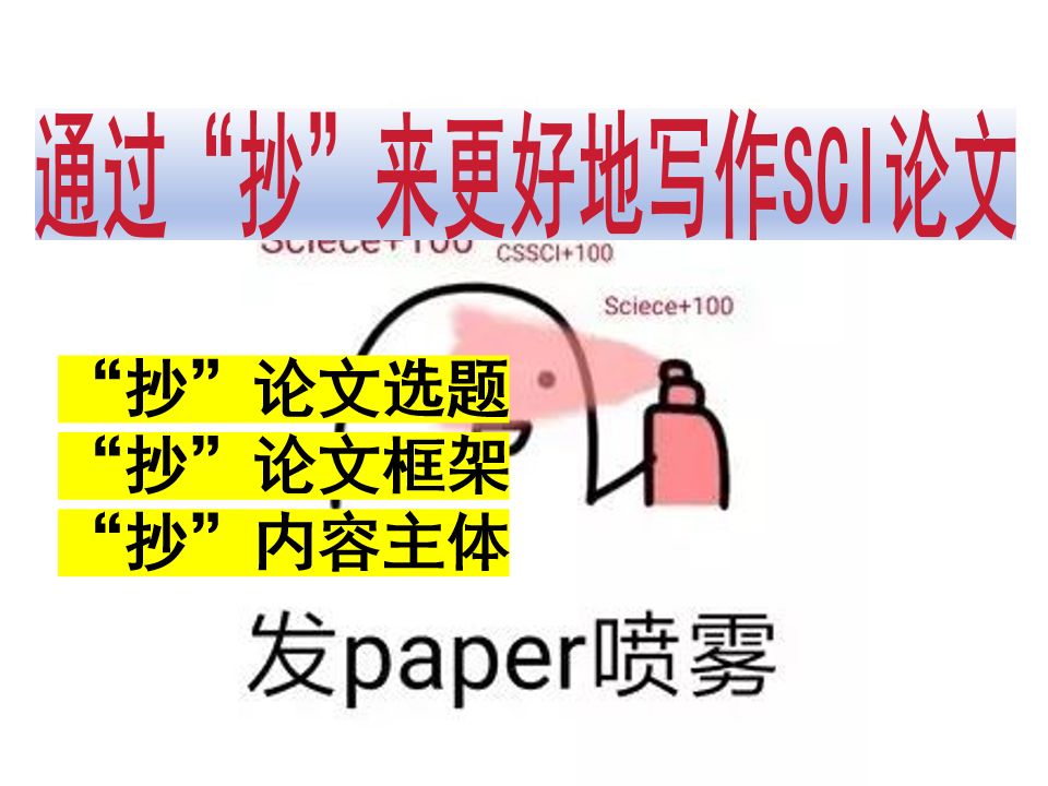 研究生sci论文不会写怎么办?你得先学会“抄”啊.哔哩哔哩bilibili