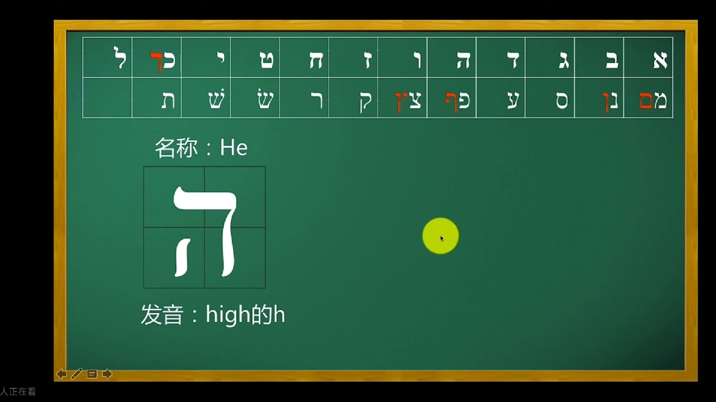 希伯来文字母5-8 he waw zayin het