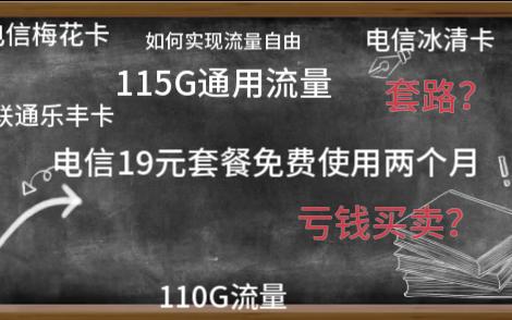 如何白嫖电信流量卡两个月梅花卡联通乐丰卡#实现流量自由第九期哔哩哔哩bilibili