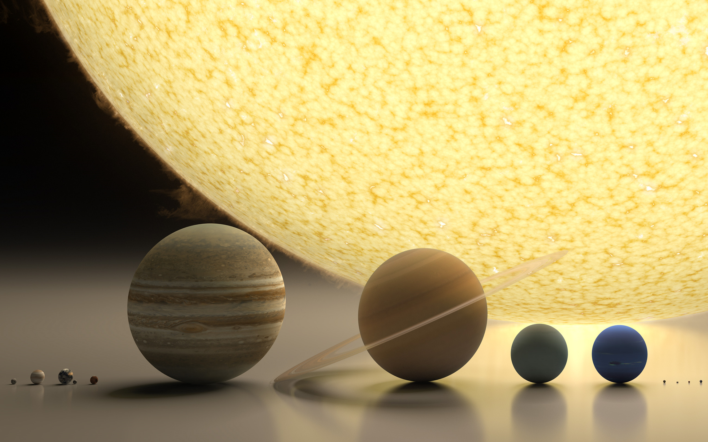 【4k】宇宙天体大小对比