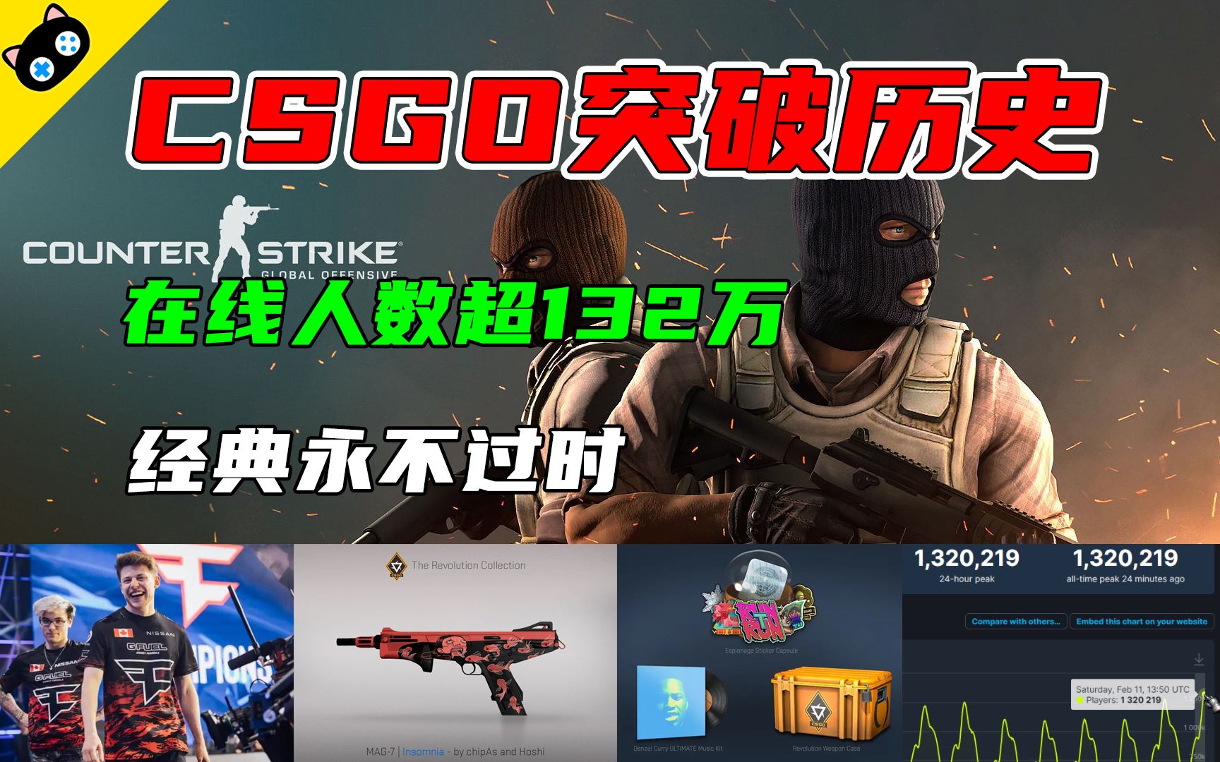 《CSGO》突破历史 在线人数超132万!经典永不过时哔哩哔哩bilibili