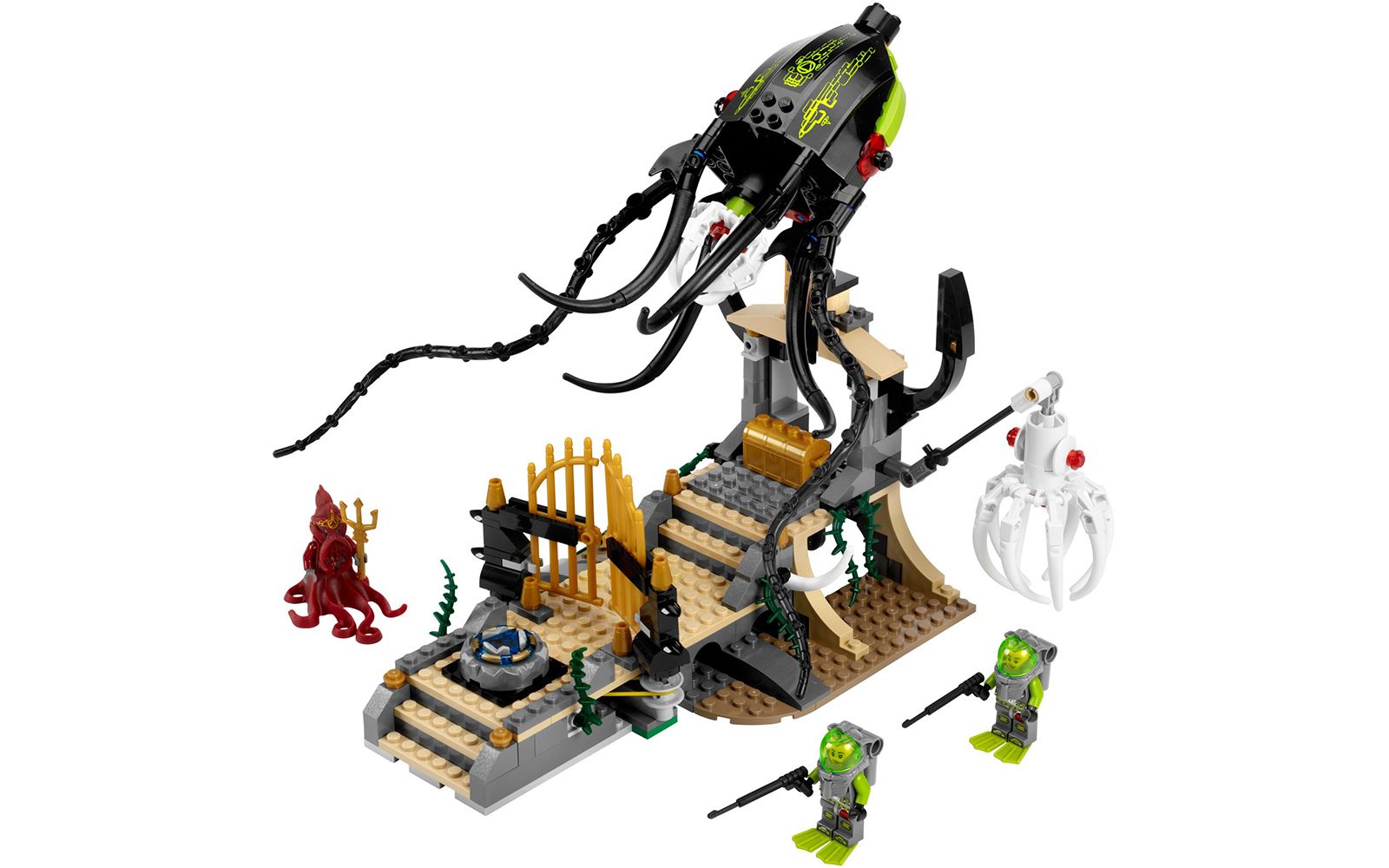 乐高 lego 8061 亚特兰蒂斯 章鱼堡垒 2010速拼评测