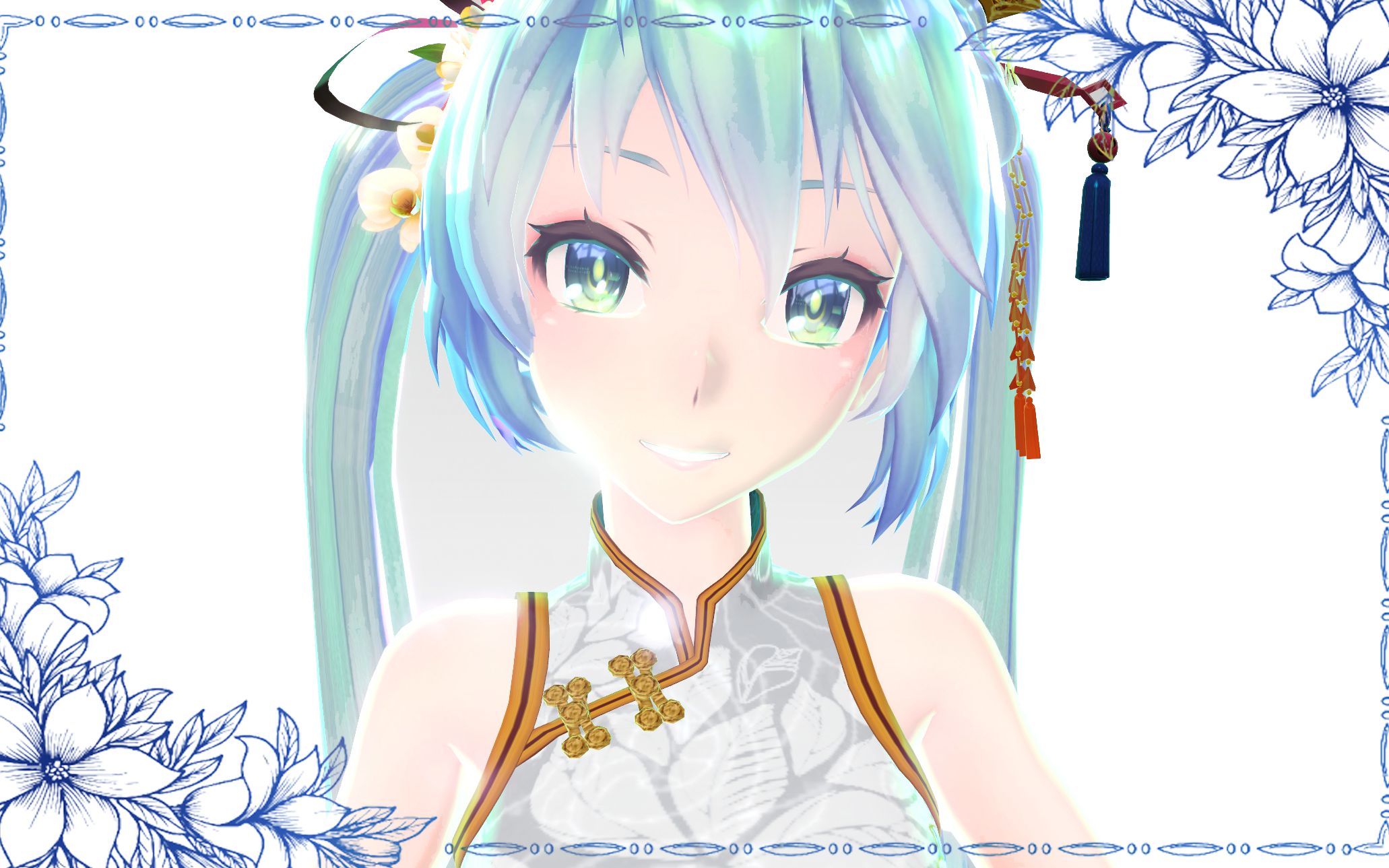 mmdtda式改变初音未来旗袍40ver使用曲彩虹节拍