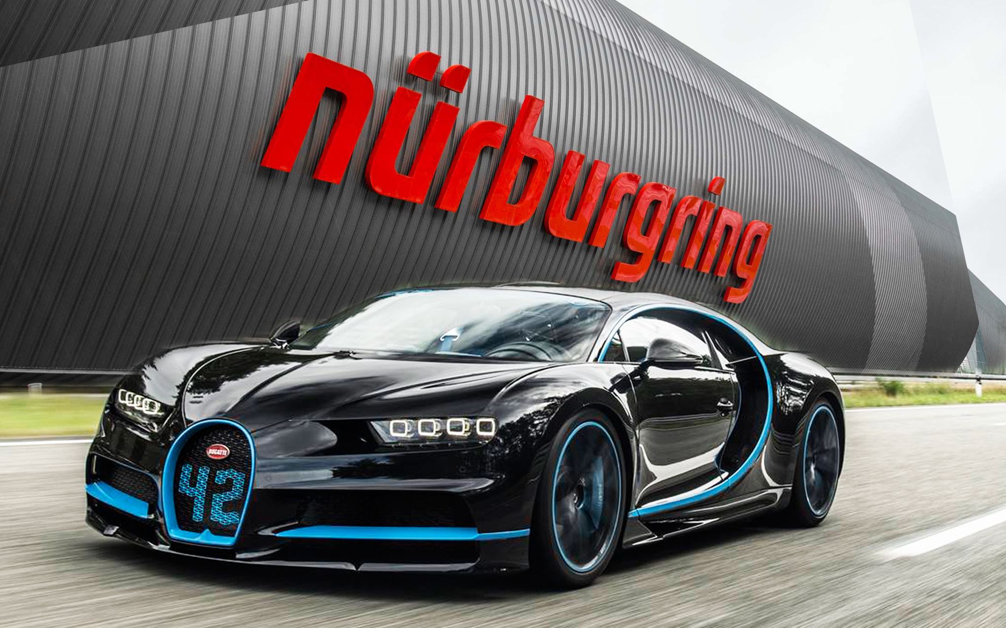 布加迪chiron冒死在纽北玩漂移全程徘徊在失控的边缘神