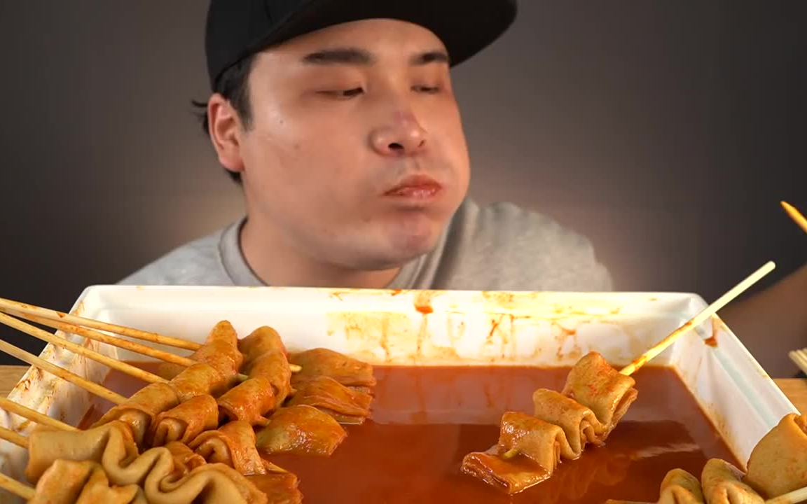 【韩国吃播】【donkey弟弟】鱼饼串吃到饱