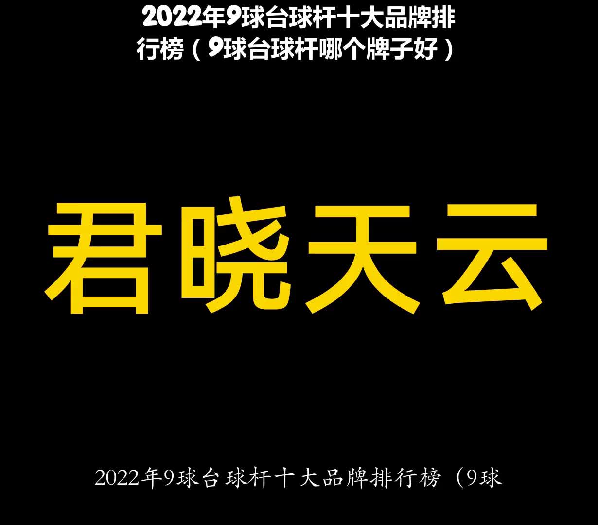 2022年9球台球杆十大品牌排行榜(9球台球杆哪个牌子好)哔哩哔哩bilibili