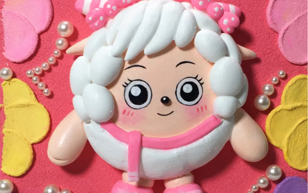 蛋仔美羊羊粘土手工创意手绘