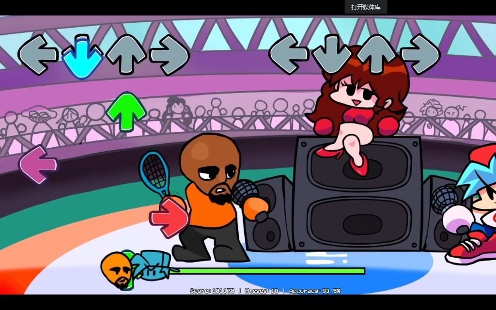 fnf,这个matt打的我头疼,不知道大佬是怎么过的matt困难_哔哩哔哩