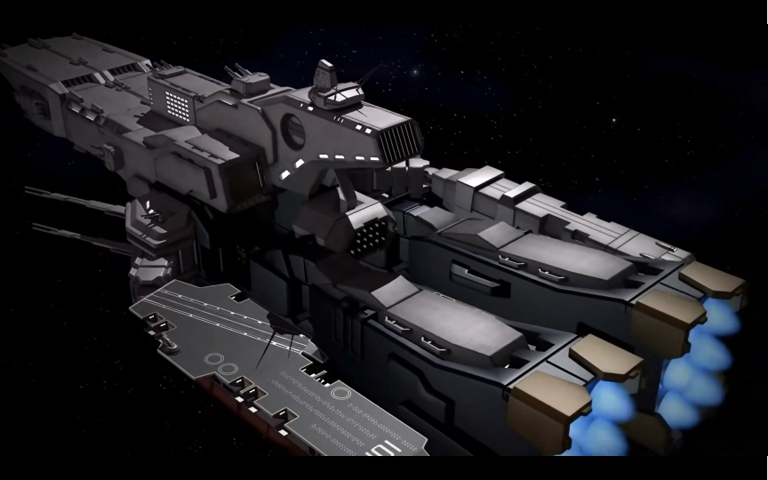 太空堡垒sdf-1地球统合军初次登场,3d效果细节拉满,格罗佛舰长下令