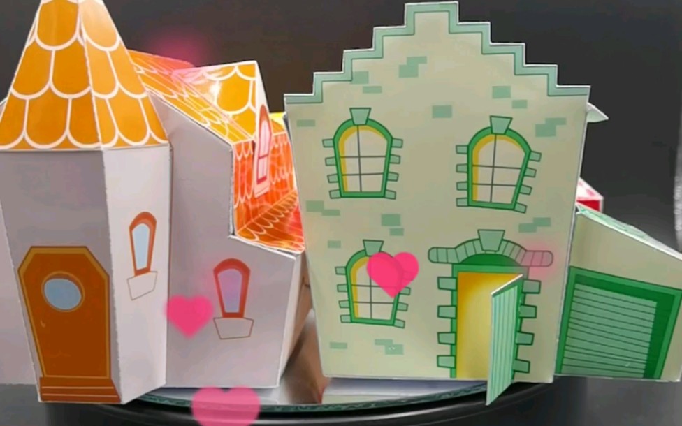 纸宝童话小镇可爱小屋小房子#亲子手工纸模型纸艺纸模手工制作3d立体