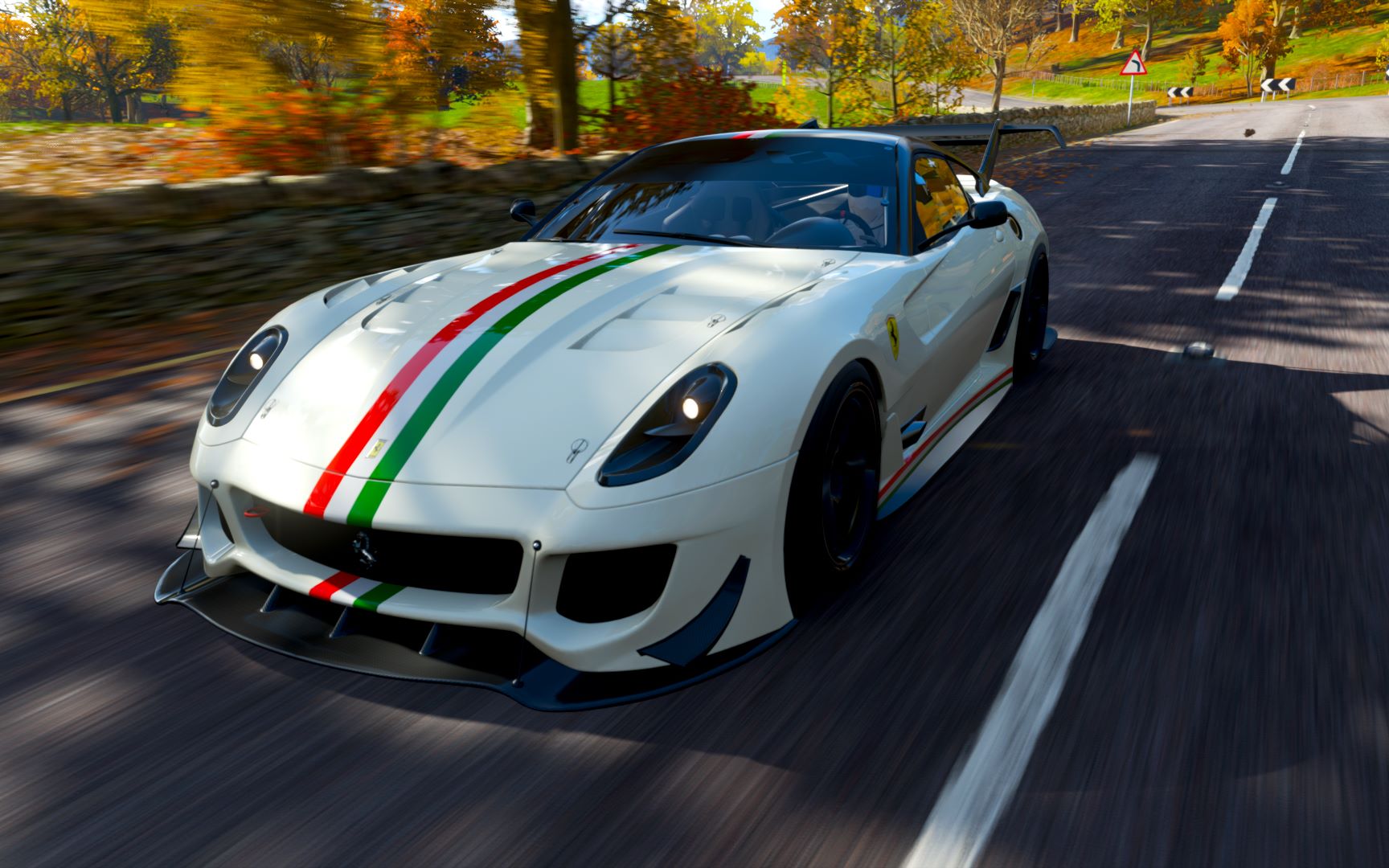 静谧午后秋色迷人法拉利599xxe极限画质地平线4环岛测试极限竞速地平
