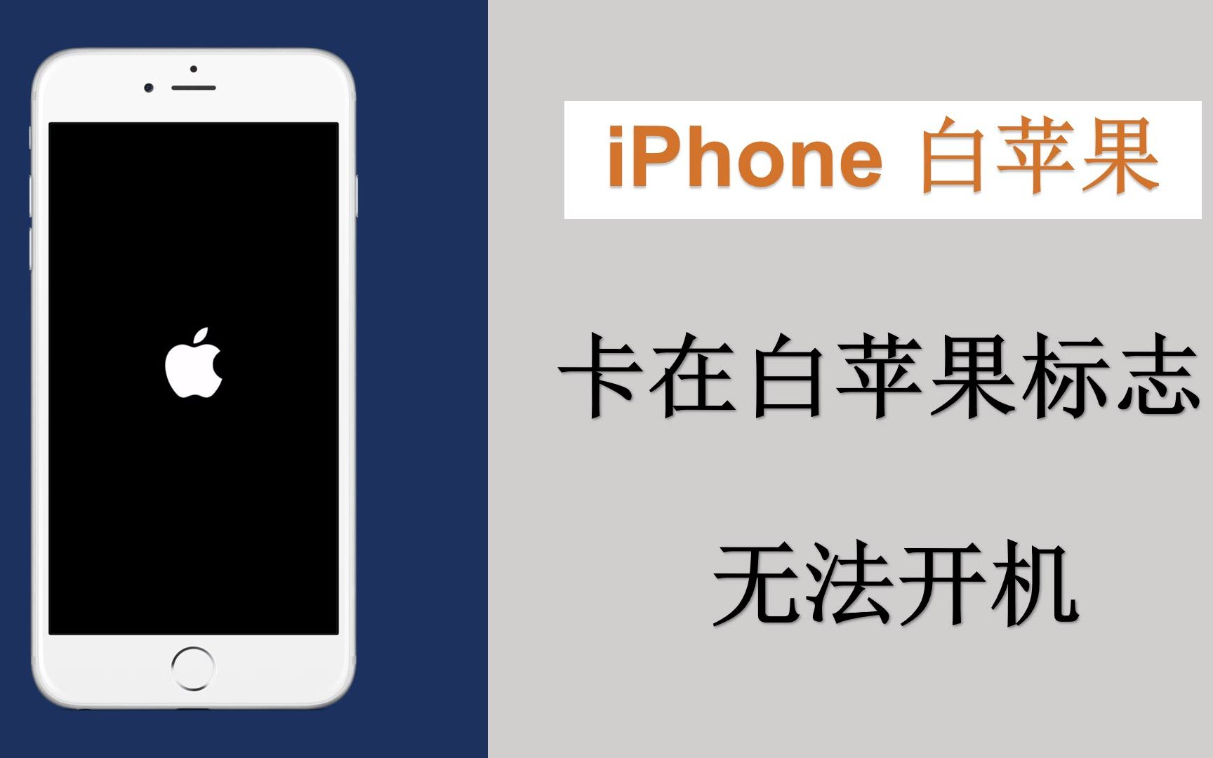 [图]iPhone卡在白苹果无法开机？一键修复，支持所有机型