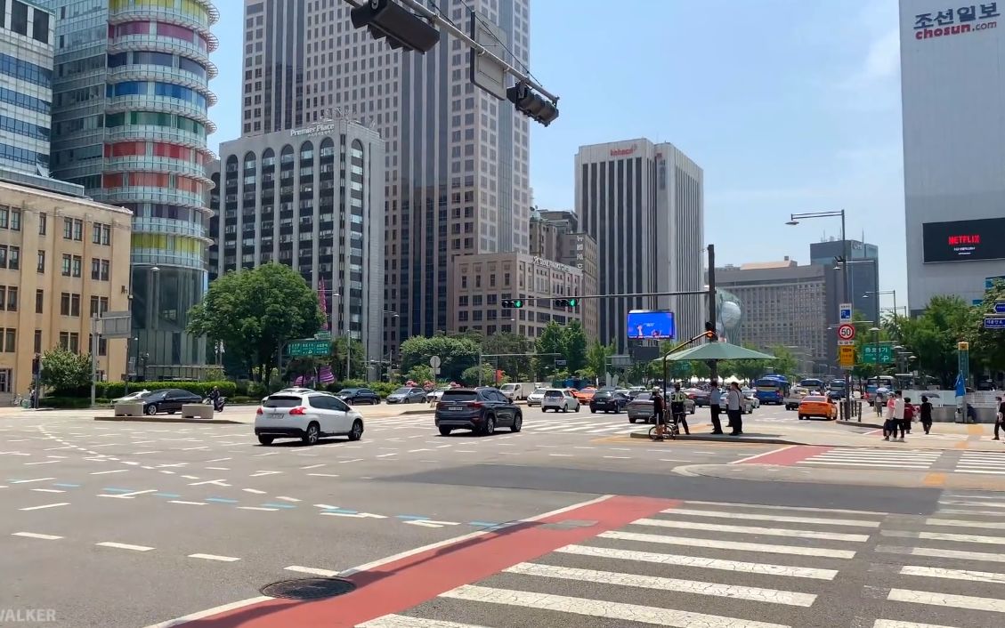 【超清韩国】六月夏季的 首尔市中心漫步 2020.