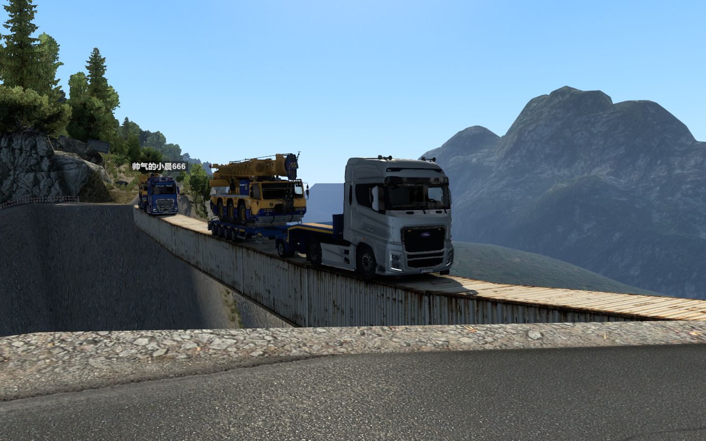 欧卡2:1.42测试版 联机mod 极端危险道路拉重载