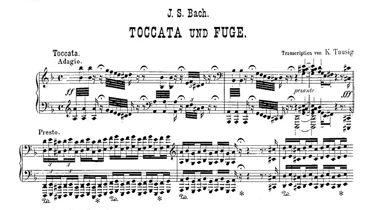 [图]【巴赫/曲谱同步】d小调托卡塔与赋格-钢琴 BWV.565