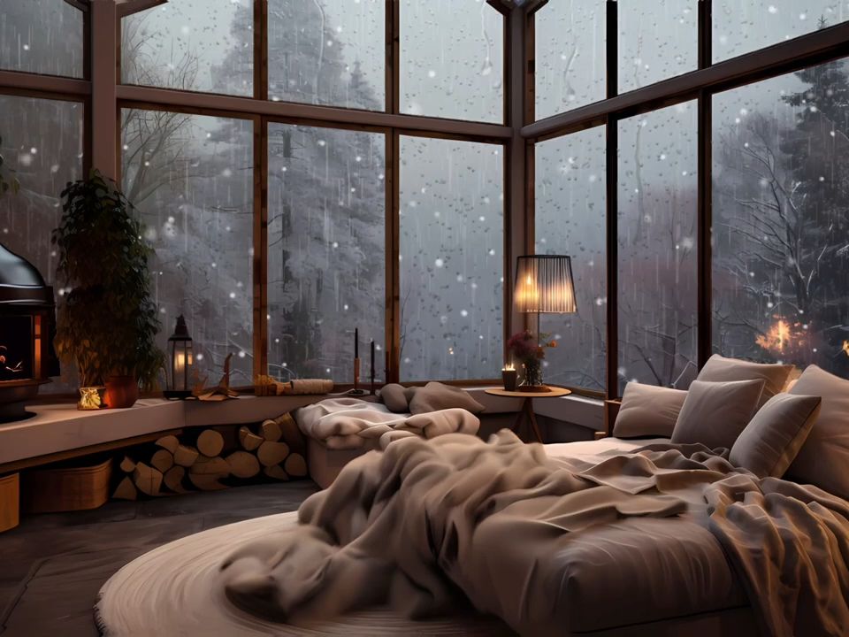 【室内温馨雨声】舒适的卧室氛围睡眠