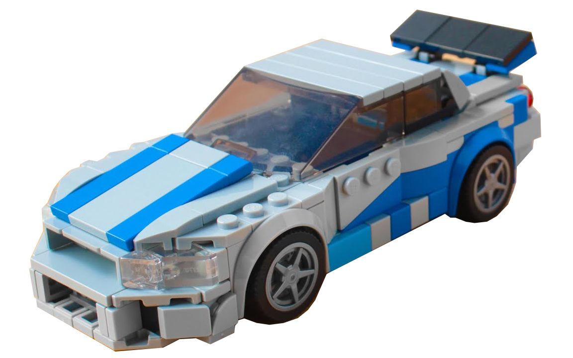 乐高moc教程速度与激情尼桑日产nissanskyliner34拼搭指南