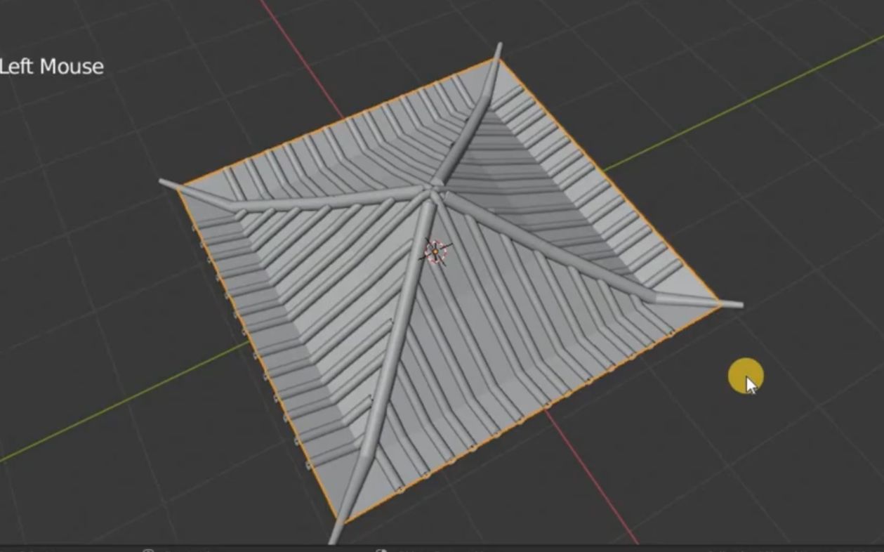 blender中式建筑模型教程四角亭屋顶哔哩哔哩bilibili