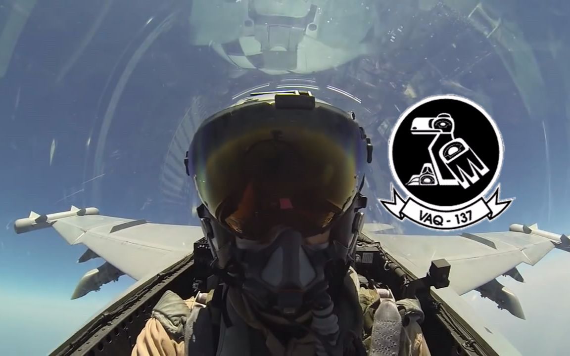 【vaq-137】"rooks"白嘴鸦中队 ea-18g 2015集锦_哔哩哔哩_bilibili