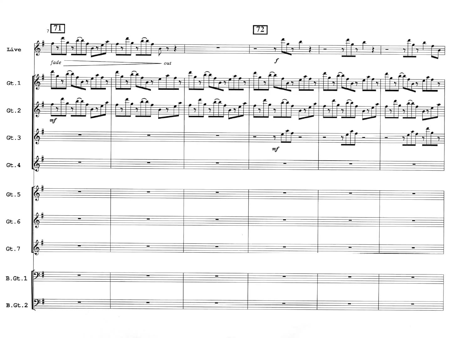 【莱奇】Steve Reich  Electric Counterpoint, III. Fast (with sheet music)哔哩哔哩bilibili